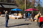 Food pantry outside Cobb County Public Library Stratton branch
